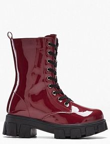 Botki sznurowane, lakierowane  damskie Bonprix