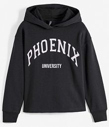 Bluza z kapturem i nadrukiem  damska Bonprix