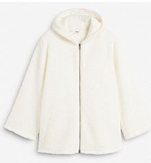 Bluza rozpinana z polaru baranka, z rozcięciami po bokach  damska Bonprix