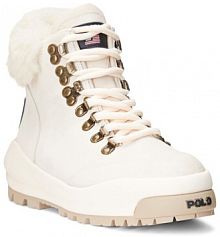 Botki Polo Ralph Lauren kremowe damskie