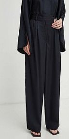 Spodnie eleganckie By Malene Birger  czarne damskie Q71875021Z