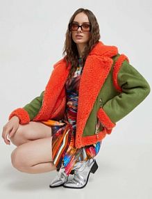 Kurtka przejściowa Moschino Jeans  zielona damska 0602.8716