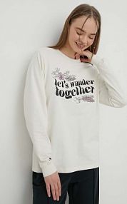 Longsleeve Converse  beżowy damski 10025702.A01