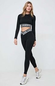 Legginsy Karl Lagerfeld  czarne damskie 240W1054