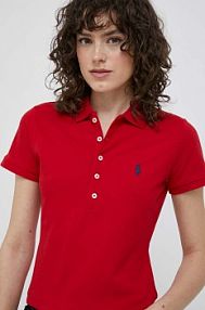Koszulka polo Polo Ralph Lauren  czerwona damska 211870245