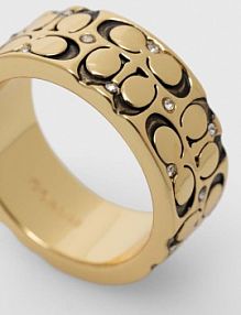 Pierścionek Coach  złoty 341908GLD