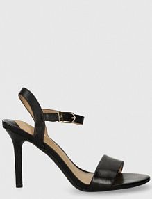 Sandały na obcasie Lauren Ralph Lauren  czarne 802940588001.