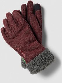 Rękawiczki z wyhaftowanym logo model Tinshan Vaude czerwone damskie EAN 41606