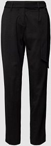 Spodnie materiałowe z wiązanym paskiem Zero czarne damskie EAN 1082921994