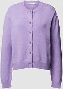 Kardigan z dzianiny z listwą guzikową LANIUS fioletowy EAN 223 13362-00