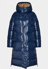 Kurtka puchowa Invicta granatowa damska Płaszcz zimowy