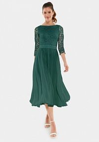 Sukienka koktajlowa Swing zielona 