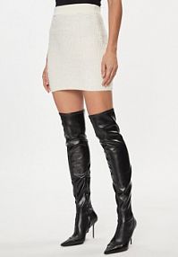 Spódnica ołówkowa Liu Jo kremowa MF3294 MA34O Écru Slim Fit