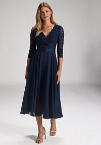 Sukienka koktajlowa Swing granatowa 