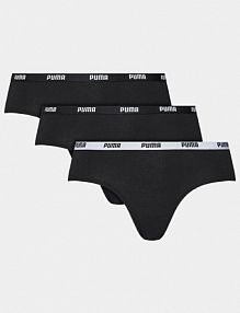 Bokserki Puma czarne damskie Komplet 3 par bokserek
