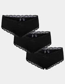 Figi Pieces czarne Komplet 3 par fig klasycznych