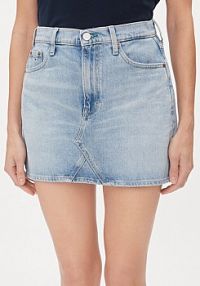 Spódnica mini Tommy Jeans niebieska Jeansowa