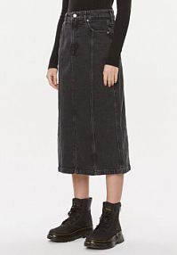 Spódnica jeansowa Tommy Jeans czarna 