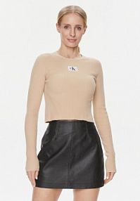 Sweter Calvin Klein Jeans beżowy damski 