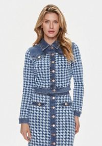 Kurtka jeansowe Guess niebieska damska Jeansowa