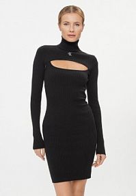 Sukienka dzianinowa Calvin Klein Jeans czarna 
