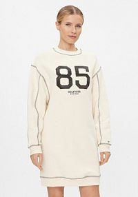 Sukienka dzianinowa Tommy Hilfiger beżowa 