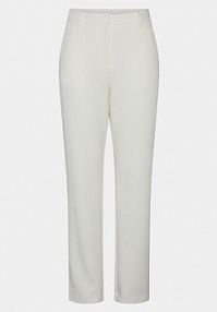 Spodnie eleganckie YAS białe damskie Materiałowe