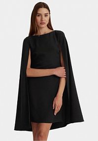 Sukienka koktajlowa LAUREN RALPH LAUREN czarna 253855210005  Relaxed Fit