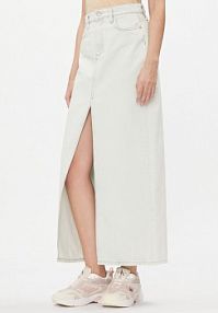 Spódnica maxi Calvin Klein Jeans niebieska Jeansowa