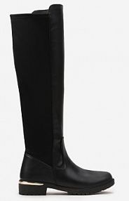 Czarne kozaki Przed Kolano z Elastyczną Wstawką Miorcca Renee damskie