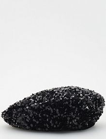 Beret z cekinami Reserved czarny 0792V-99X