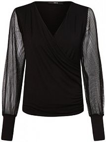 Koszulka z długim rękawem Kobiety czarny jednolity 44 zero damski