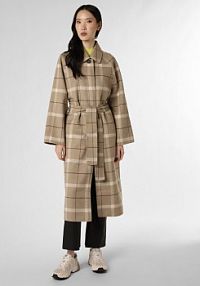 Płaszcz  Kobiety wielokolorowy/brązowy/beżowy/biały w kratkę S Gant damski