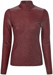 Koszulka z długim rękawem Kobiety Sztuczne włókno czerwony jednolity XS Aygill's damski