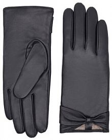 Rękawiczki skórzane Lasocki czarne