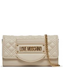Torebka wieczorowa LOVE MOSCHINO écru