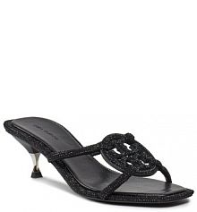 Klapki eleganckie Tory Burch czarne