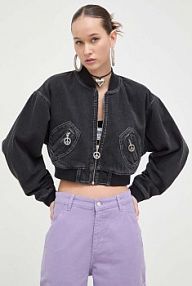 Kurtka przejściowa Moschino Jeans  szara damska 0603.3237