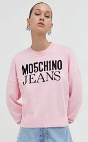Sweter Moschino Jeans  różowy damski 0919.3208