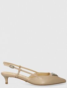 Sandały na obcasie Guess  beżowe FLPJES.LEA05.