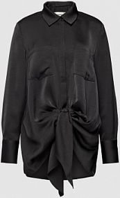 Bluzka z wiązanym detalem — NovaLanaLove x P&C* czarna damska EAN TC Satin Blouse