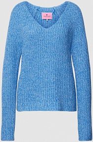 Sweter z dzianiny melanżowy model Sangi Lieblingsstück niebieski damski EAN 231200018