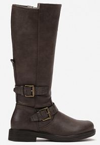 Brązowe kozaki z Ozdobnymi Klamerkami Irolia Born2Be damskie