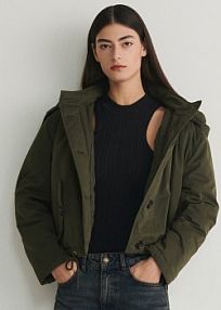 Krótka kurtka Reserved zielona damska 9600B-87X