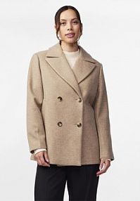 Płaszcz YAS beżowy damski Przejściowy