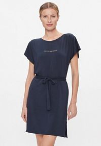 Sukienka codzienna Emporio Armani granatowa 
