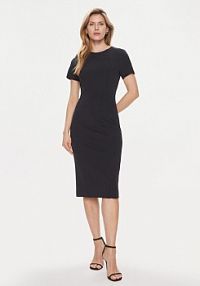 Sukienka koktajlowa BOSS granatowa 