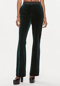 Spodnie eleganckie KARL LAGERFELD zielone damskie Materiałowe