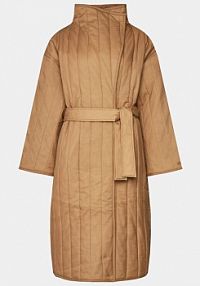 Kurtka przejściowa Calvin Klein brązowa damska Płaszcz przejściowy