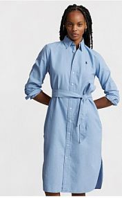 Sukienka Polo Ralph Lauren niebieska Koszulowa